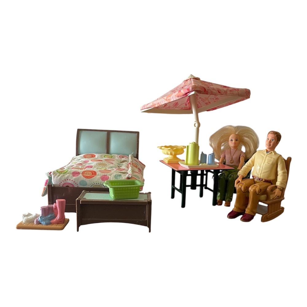 Lot of Fisher Price Loving Family Mom Dad Furniture‎ Accessories 2006 2007